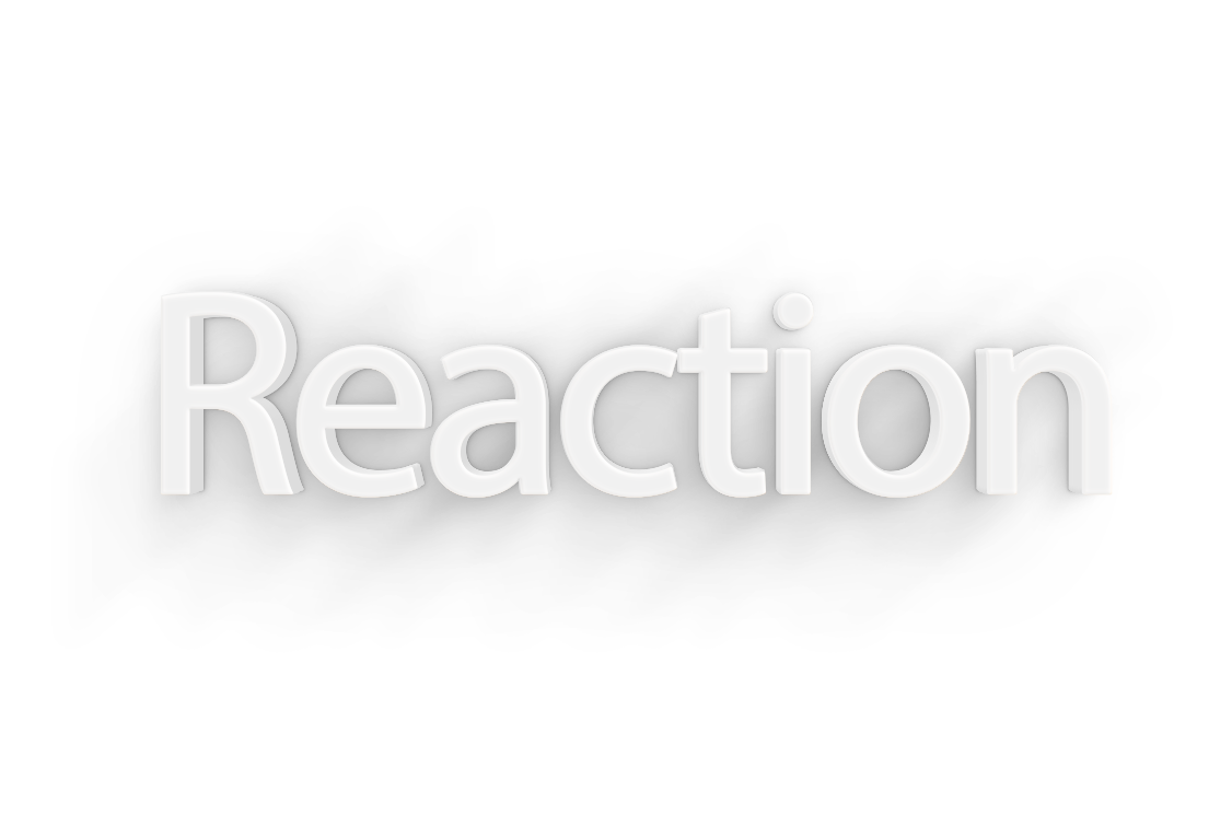 Reaction png, word Reaction png, Reaction word png, Reaction text png, Reaction font png, word Reaction text effects typography PNG transparent images